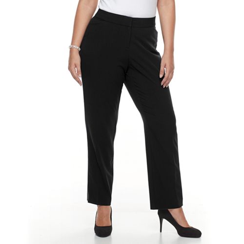 Plus Size Croft & Barrow® Curvy Fit Straight-Leg Trousers