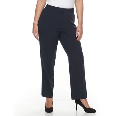 slim fit dress slacks Women's Plus Size Essential Curve Pants - Fuchsia