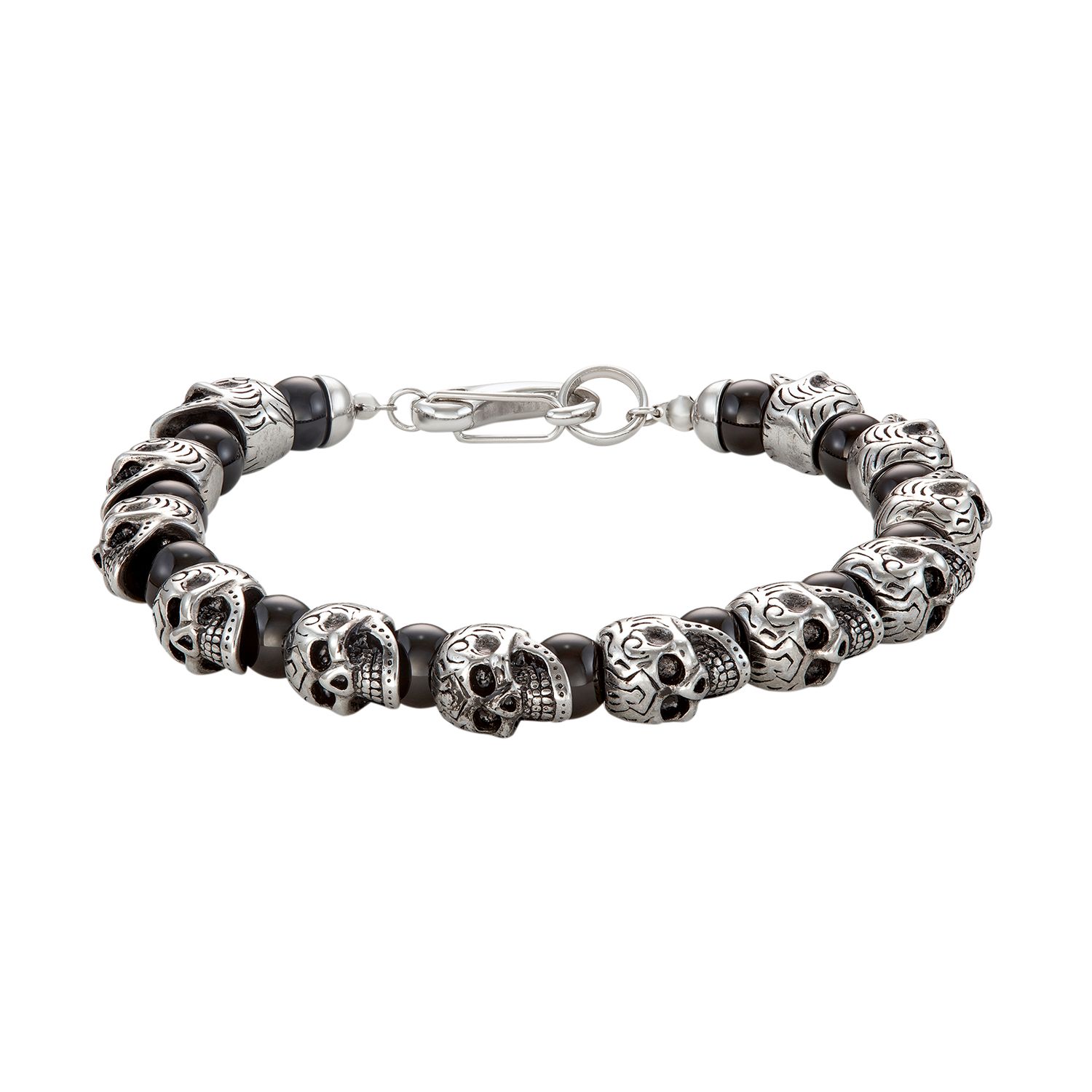 onyx skull bracelet