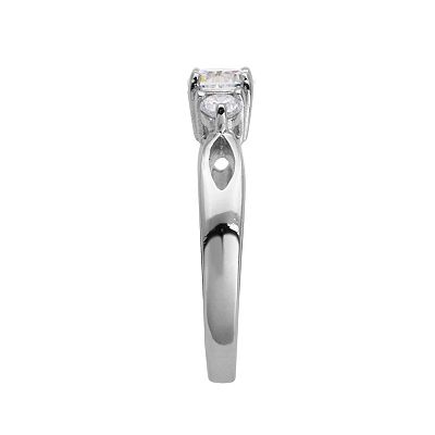 Sterling Silver Cubic Zirconia 3-Stone Ring Sterling Silver Cubic Zirconia 3-Stone Ring