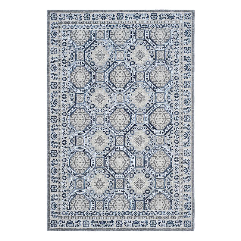 Safavieh Artisan Olivia Framed Floral Rug, Silver, 5X7.5 Ft