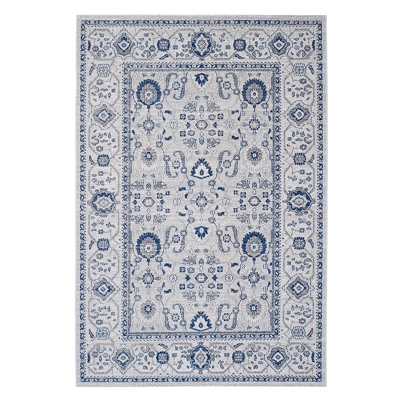 Safavieh Artisan Ava Framed Floral Rug, Silver, 5X7.5 Ft