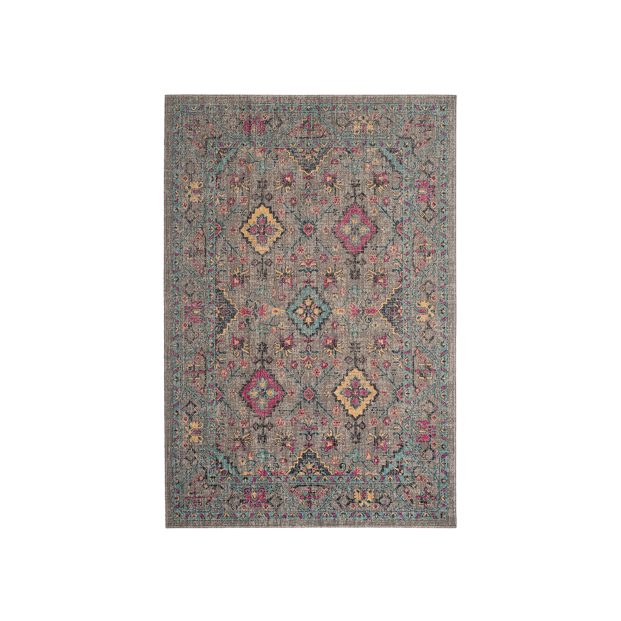 Safavieh Artisan Evelyn Framed Floral Rug, Light Grey Light Blue