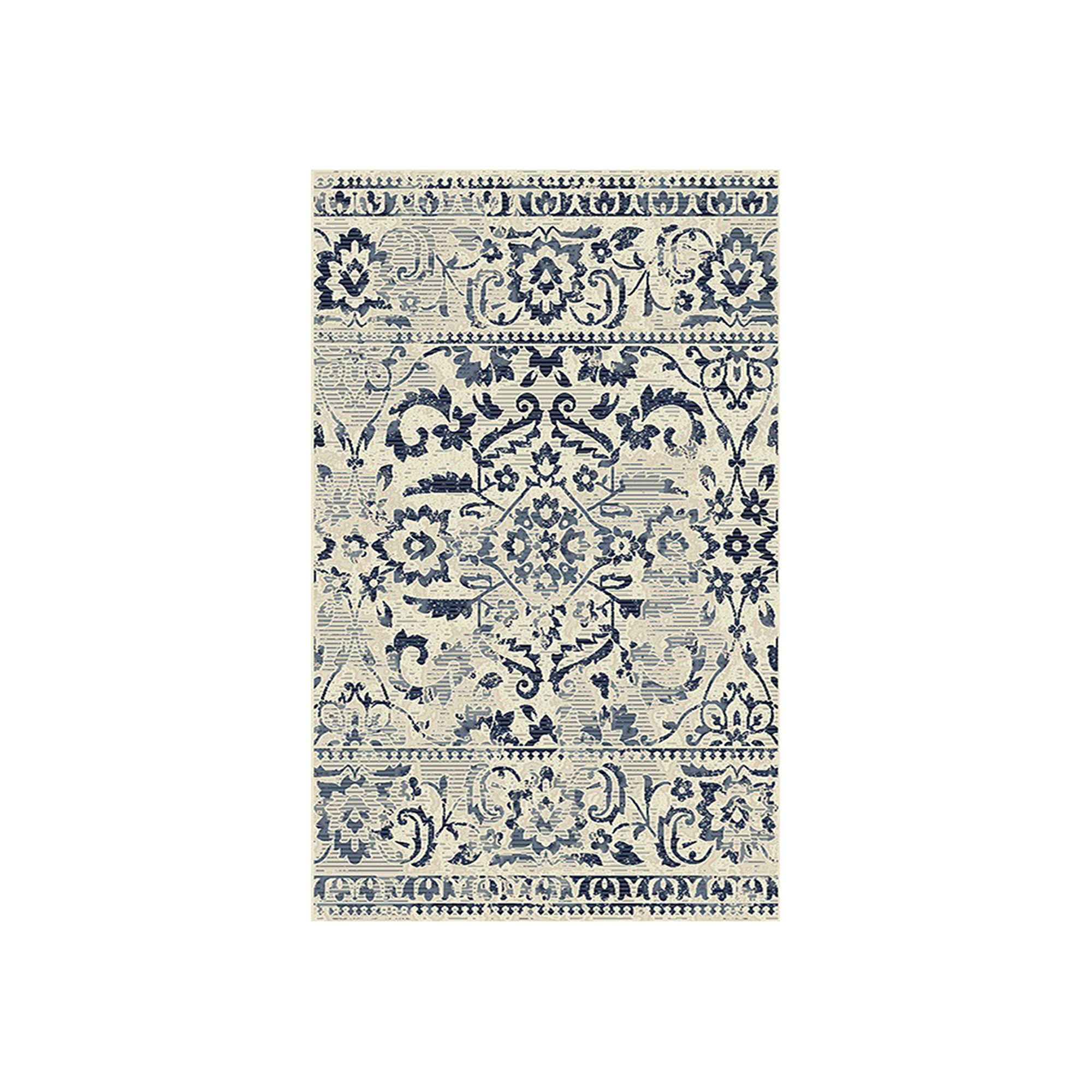 NATCO Milan Graettinger Floral Rug, Brich/Blue