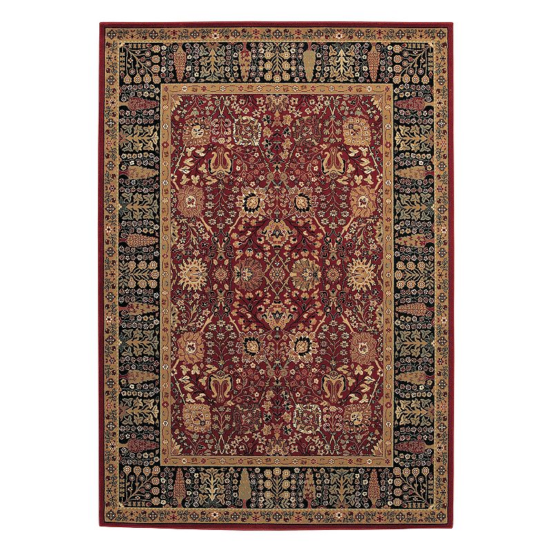 Couristan Royal Kashimar Cypress Garden Framed Floral Wool Rug, Persian Red, 8X11 Ft Frame your decor in floral splendor with this Couristan Royal Kashimar Cypress Garden wool rug.FEATURES Powerloomed Face-to-face Wilton woven Semi-worsted New Zealand wool pile Faux silk highlights Framed border Floral pattern CONSTRUCTION & CARE Wool Pile height: 0.28'' Spot clean Manufacturer's 1-year limited warrantyFor warranty information please click here Imported Attention: All rug sizes are approximate and should measure within 2-6 inches of stated size. Pattern may also vary slightly. This rug does not have a slip-resistant backing. Rug pad recommended to prevent slipping on smooth surfaces. . Size: 8X11 Ft. Color: Persian Red. Gender: unisex. Age Group: adult.