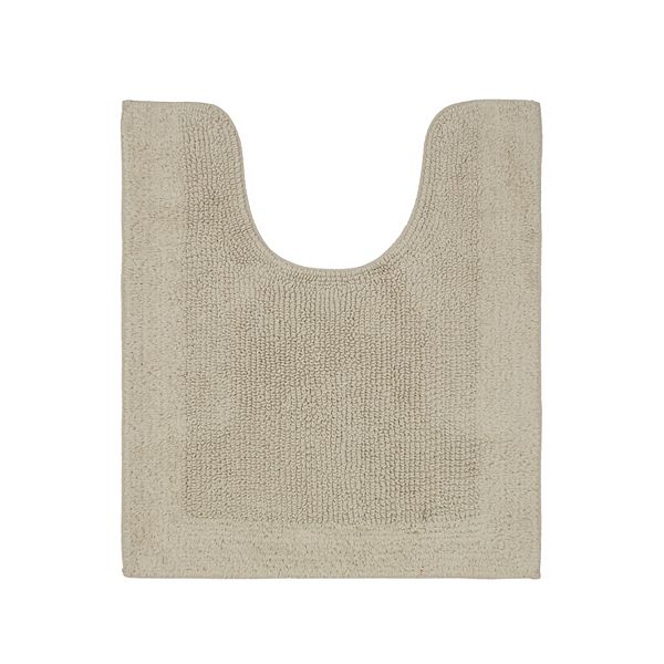 Sonoma Goods For Life® Cotton Reversible Solid Border Bath Contour Rug - Linen