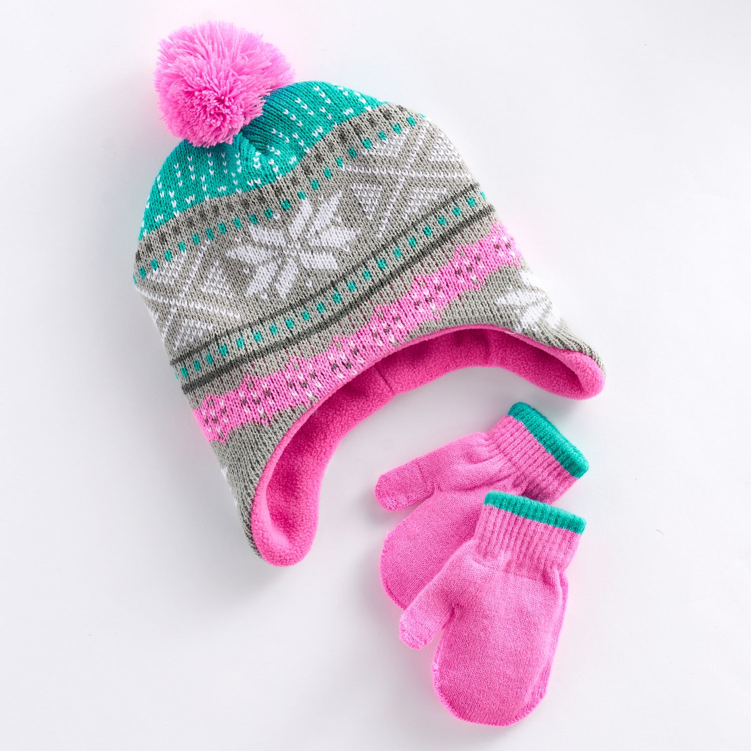 toddler girl hat and mittens