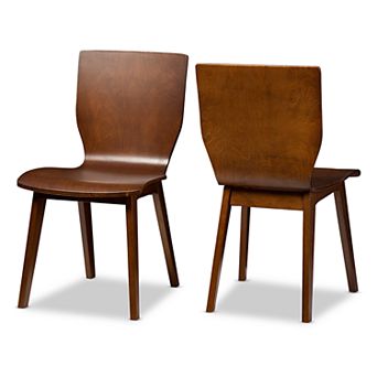 Baxton Studio Elsa Mid-Century Dining Chair 2 pc Set