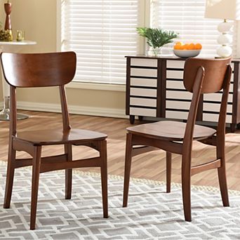 Baxton Studio Netherlands Mid-Century Dining Chair 2 pc Set