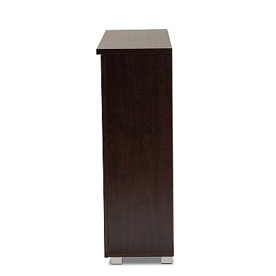 Baxton Studio Adalwin Window Pane Storage Cabinet