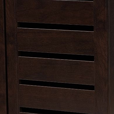 Baxton Studio Adalwin Window Pane Storage Cabinet 