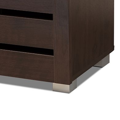 Baxton Studio Adalwin Window Pane Storage Cabinet