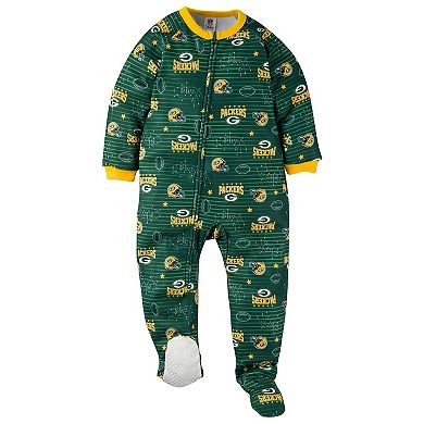 Toddler Green Bay Packers Footed Pajamas