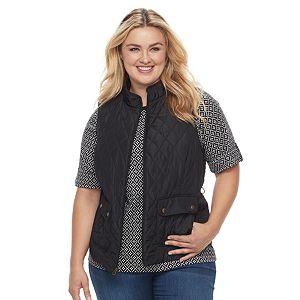 Plus Size Croft & Barrow® Quilted Vest