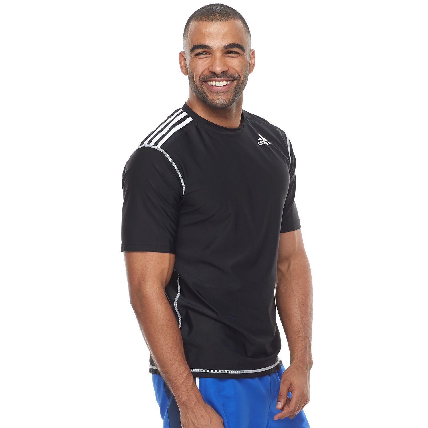 men's adidas rash guard swim tee