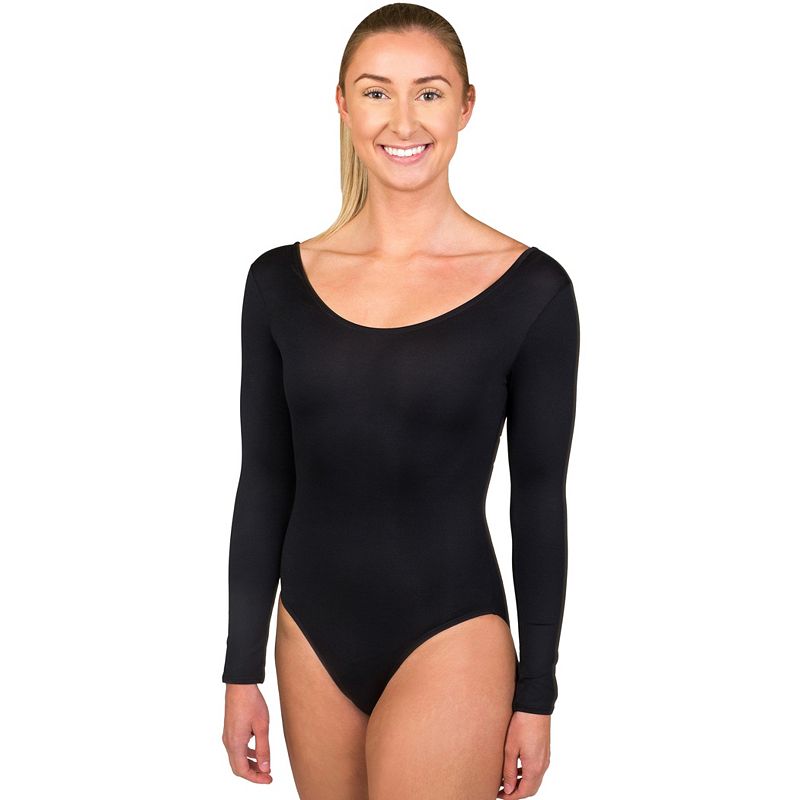 UPC 043475421390 product image for Women's Danskin Long Sleeve Dance Leotard, Size: Small, Black | upcitemdb.com