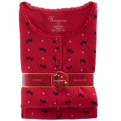 Petite Croft & Barrow® Pajamas: Textured Knit Sleep henley & Pants PJ Set