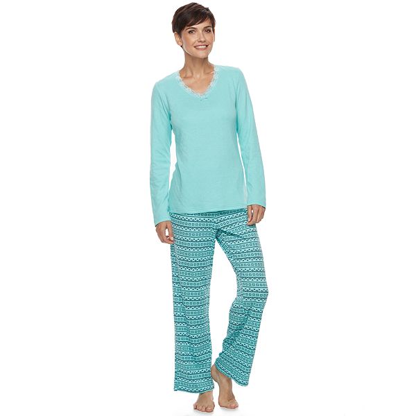 Women's Croft & Barrow® Pajamas: V-Neck Sleep Top & Pants PJ Set