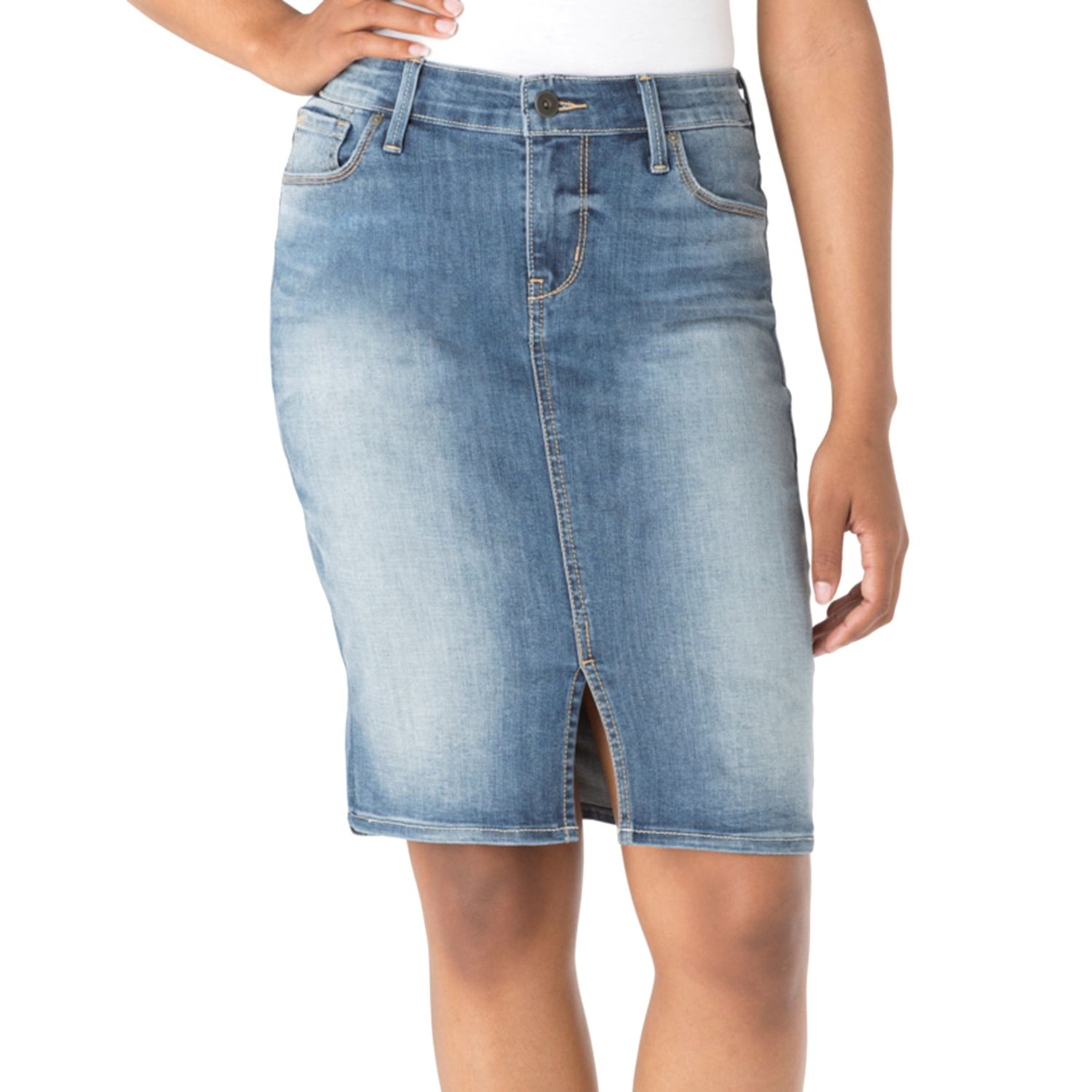 levis denim pencil skirt