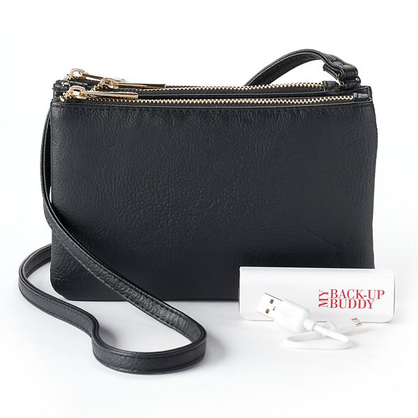 Apt. 9® Protect & Connect RFIDBlocking Phone Charging Crossbody Bag