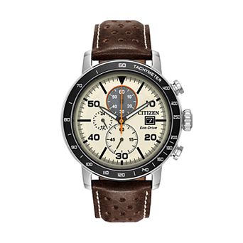 Citizen Eco-Drive Men's Brycen Leather Chronograph Watch - CA0649-06X
