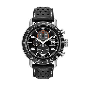 Citizen Eco-Drive Men's Brycen Leather Chronograph Watch - CA0649-14E