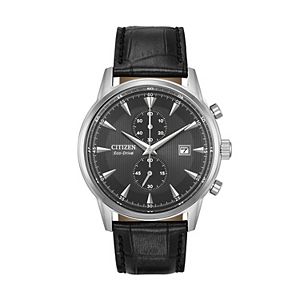 Citizen Eco-Drive Men's Corso Leather Watch - CA7000-04H