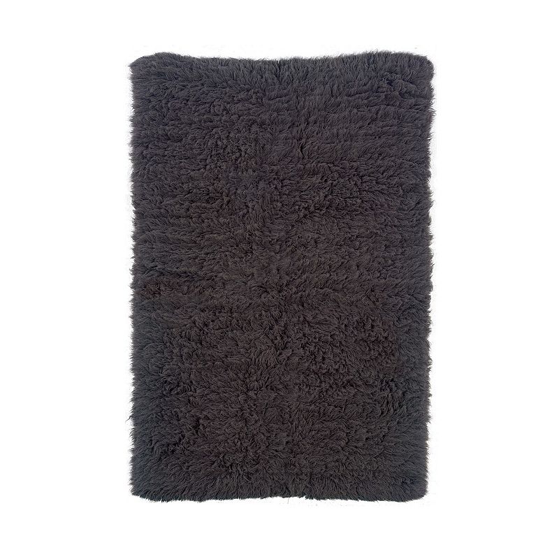 Linon New Flokati Rug, Grey, 5X8 Ft