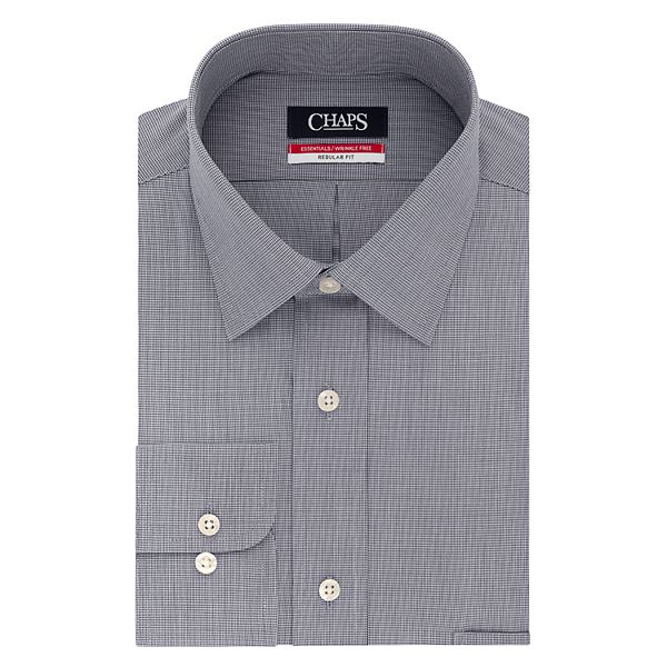 Men's Chaps Essentials Wrinkle-Free Regular-Fit Spread-Collar Dress Shirt