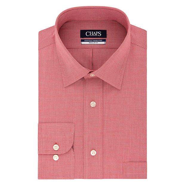 Men's Chaps Essentials Wrinkle-Free Regular-Fit Spread-Collar Dress Shirt
