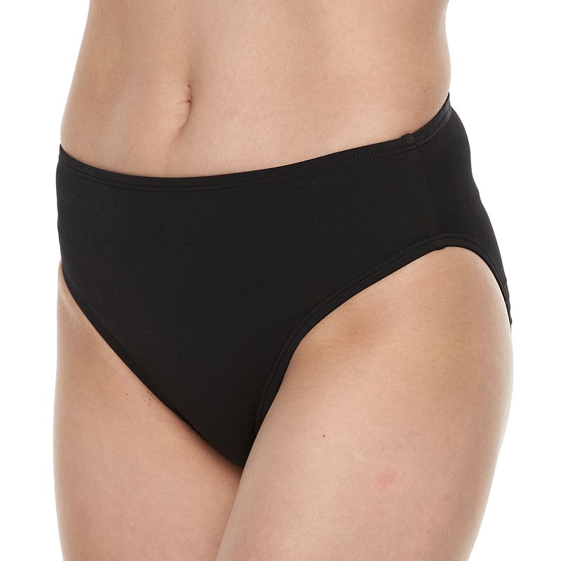 UPC 786096618571 product image for Women's Speedo Core Compression High-Waisted Bikini Bottoms, Size: 14, Black | upcitemdb.com