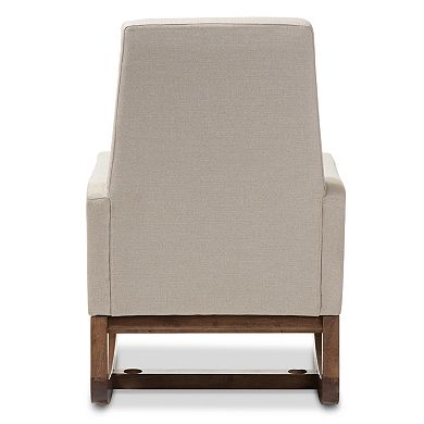 Baxton Studio Mid-Century Upholstered Rocking Chair