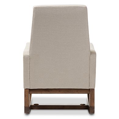 Baxton Studio Mid-Century Rocking Chair & Stool 2-piece Set