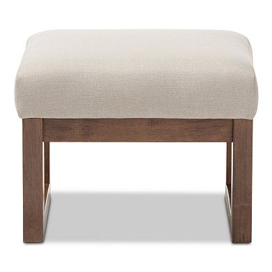 Baxton Studio Mid-Century Upholstered Stool 