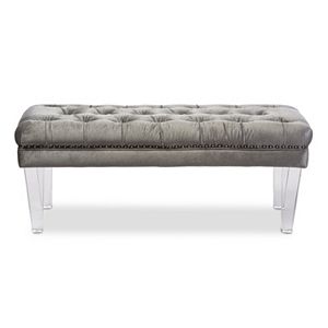 Baxton Studio Edna Microsuede Bench