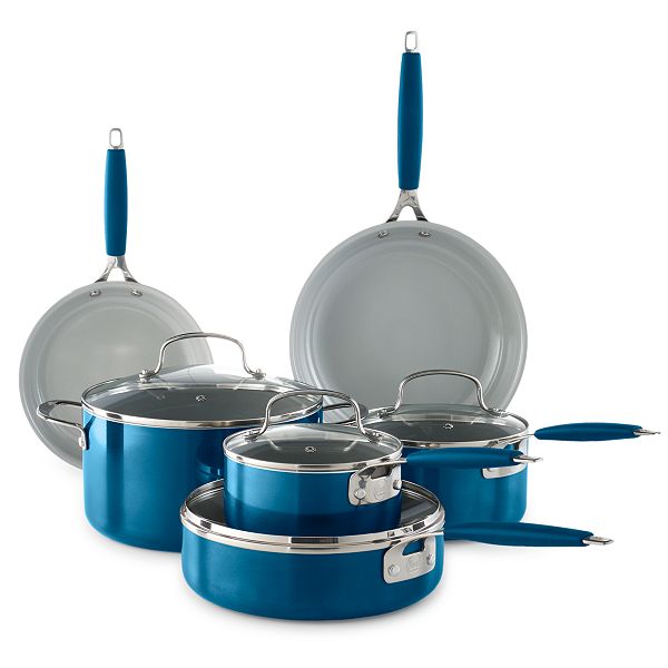 Food Network™ 10-pc. Nonstick Ceramic Cookware Set - Blue