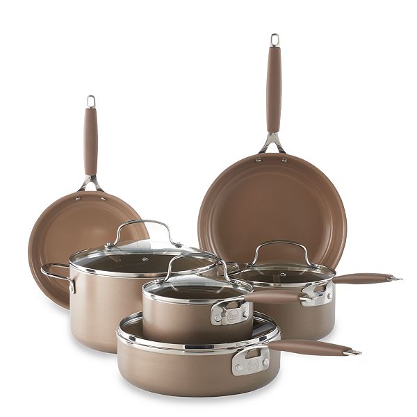Food Network™ 10-pc. Nonstick Ceramic Cookware Set - Bronze