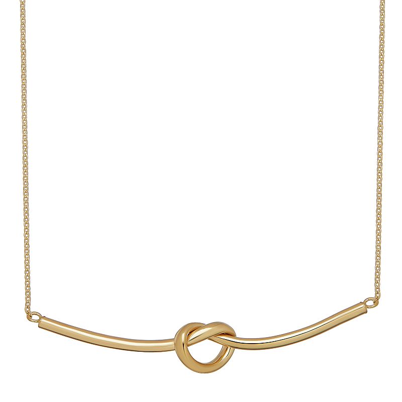 Everlasting Gold 10k Knot Necklace, Womens, Size: 18
