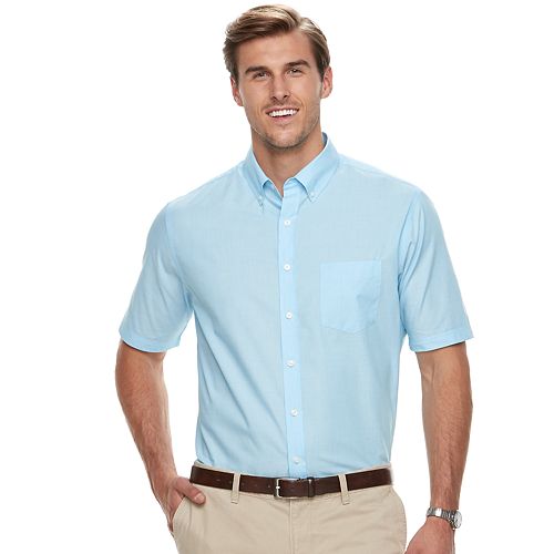 Big & Tall Croft & Barrow® Regular-Fit Solid Easy-Care Button-Down Shirt