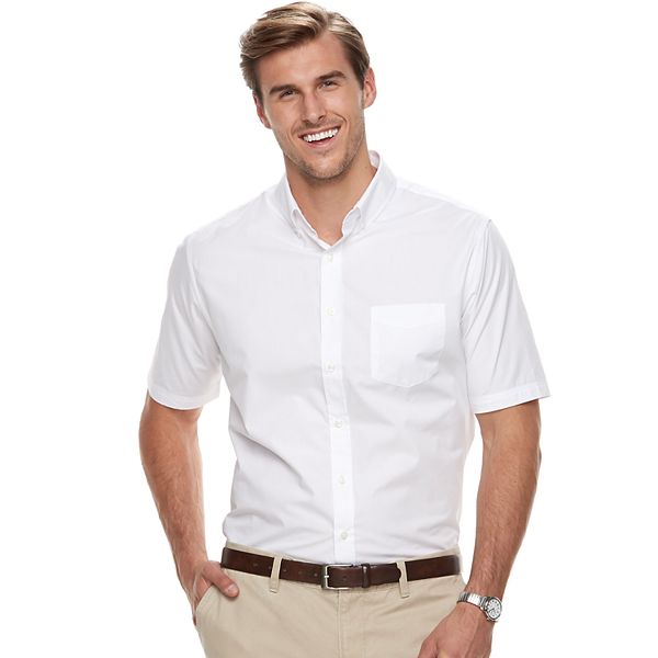 Big & Tall Croft & Barrow® Regular-Fit Solid Easy-Care Button-Down Shirt