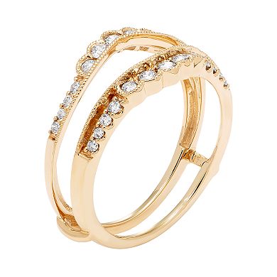 14k Gold 3/8 Carat T.W. Diamond Enhancer Wedding Ring