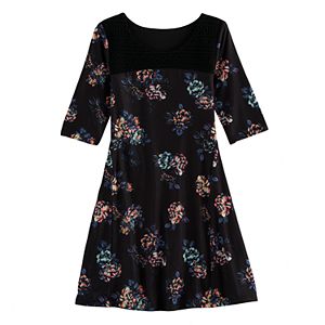 Girls 7-16 & Plus Size Mudd® Crochet Yoke Dress