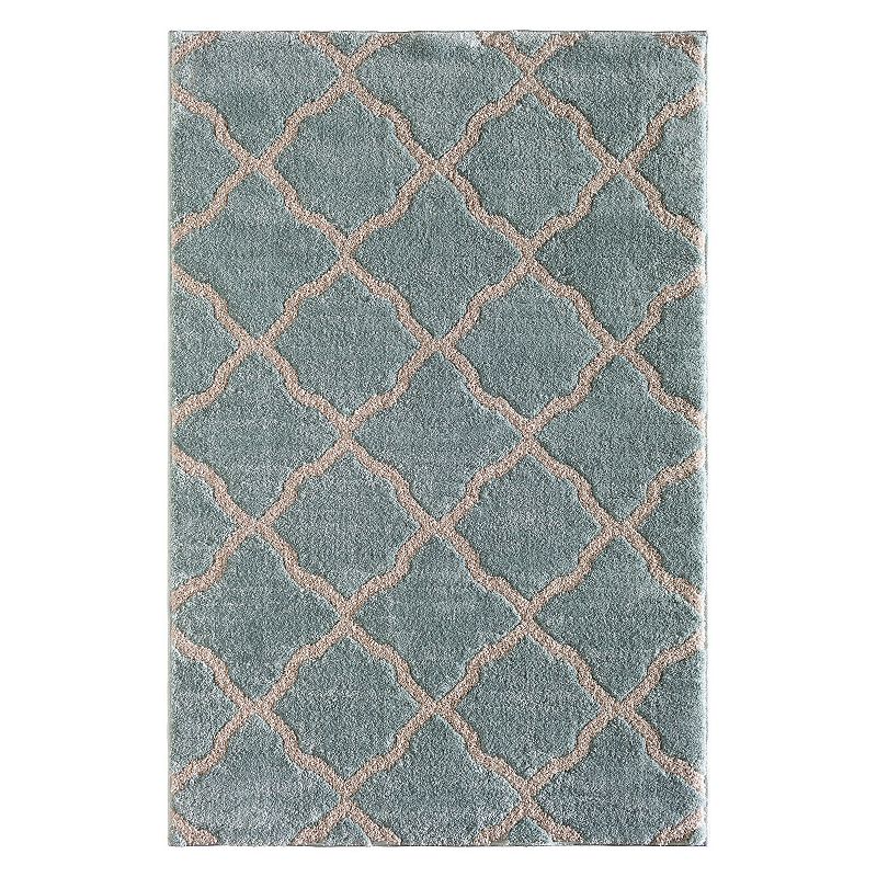 Loomaknoti Structures Pipestone Lattice Rug, Light Grey, 5X7.5 Ft