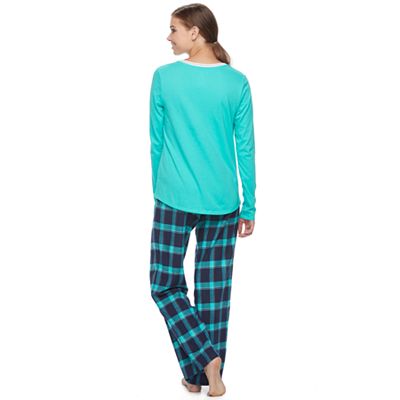 Juniors SO Pajamas Flannel Pants Sleep Shorts Sleep Top 3 Piece PJ Set