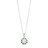 Sterling silver Freshwater Cultured Pearl & Lab-Created Green Spinel Pendant