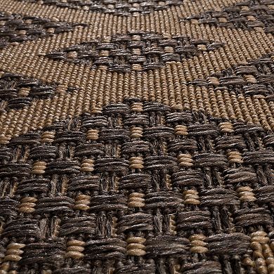 Natco Santorini Chevron Diamonds Geometric Indoor Outdoor Rug