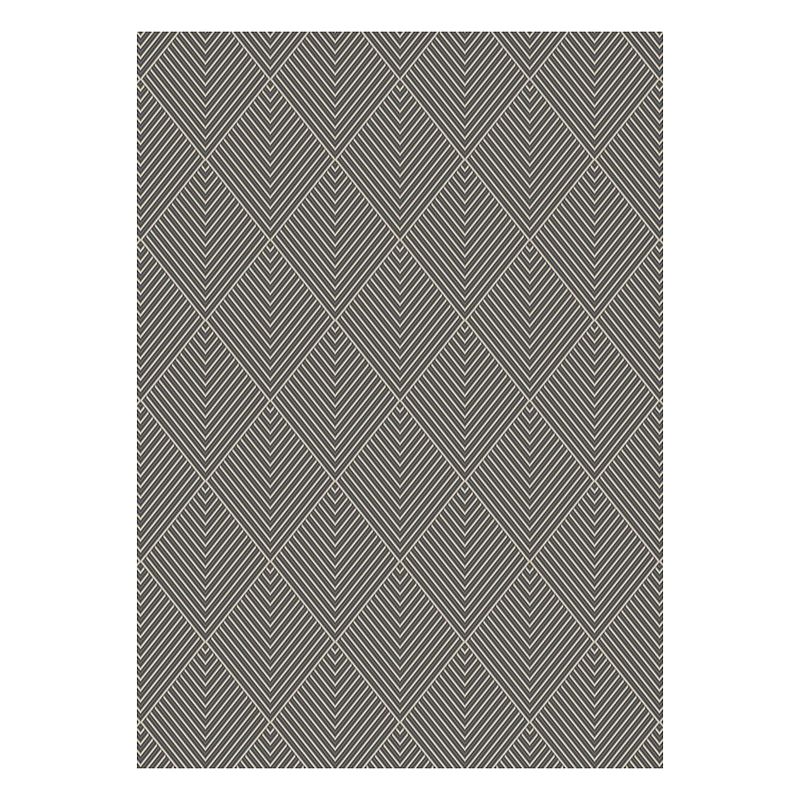 Loomaknoti Santorini Diamond Lattice Indoor Outdoor Rug, Grey, 8X10 Ft