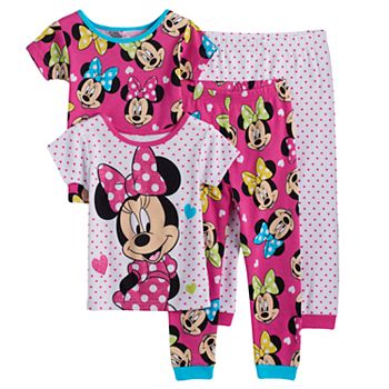  Disney s Minnie Mouse Toddler Girl 4 pc Pajama Set