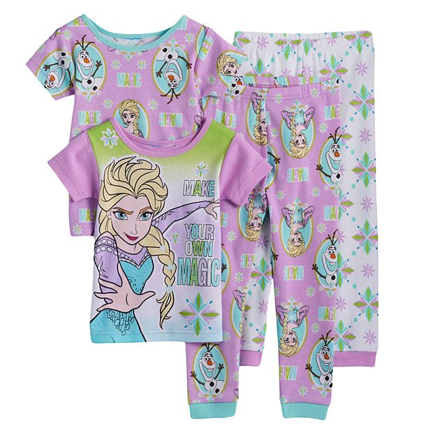 Disney s Frozen Toddler Girl 4 pc. Elsa Olaf Pajama Set