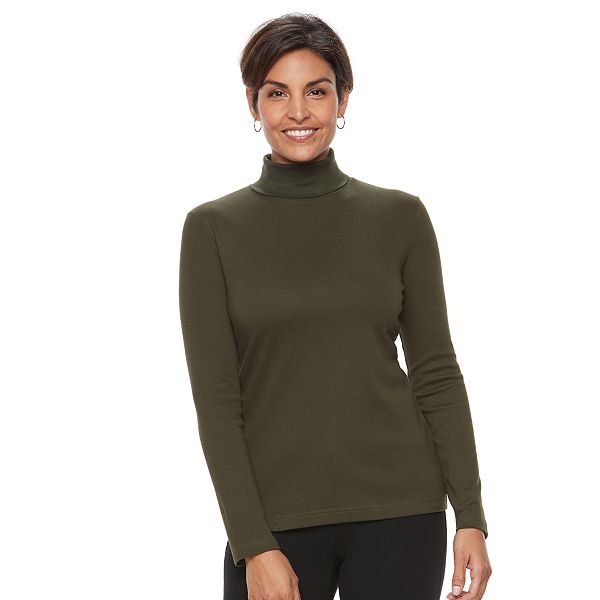 Women's Croft & Barrow® Long Sleeve Turtleneck Top